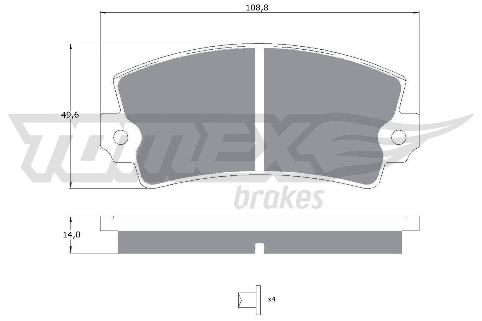 Sada brzdových platničiek kotúčovej brzdy TOMEX Brakes